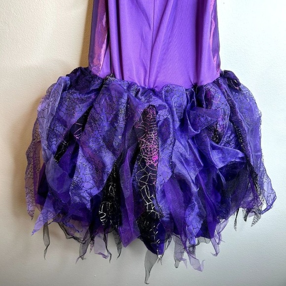Halloween Costume Dress Up Witch Purple Black Size M (7-8) Girls - Picture 6 of 6